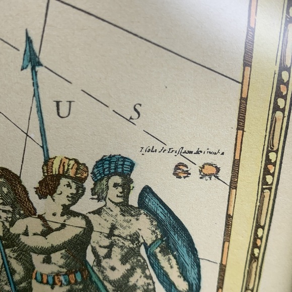 Vintage framed 19th century reproduction South America Map by Henrici Hondy 1629 - Picture 12 of 16